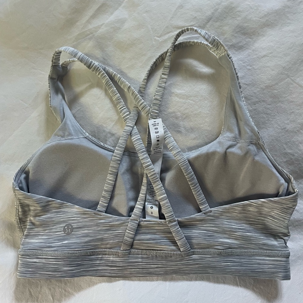 Lululemon Energy Bra Wee Are From Space Ice Grey Alpine White NWOT - Picture 5 of 5